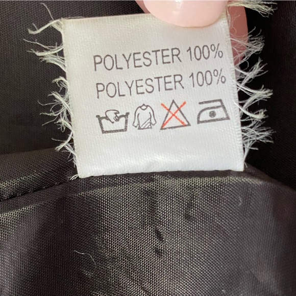 Vintage Lili Crepon Paris Size S Black Long Sleeve Collared Zip Up Jacket - Picture 8 of 8